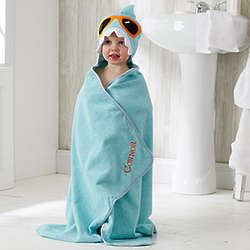 Personalized Shark Hooded Bath Towel