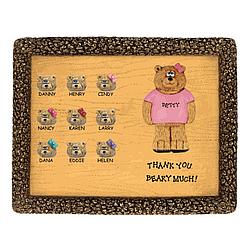 Personalized Female Co-Worker 10 Bears on Plaque
