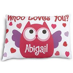 Personalized Kid's Whoo Loves You Owl Pillowcase