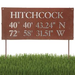 Handcrafted Personalized Latitude and Longitude House Sign