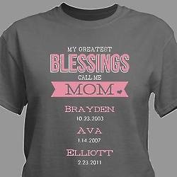 Personalized Her Greatest Blessings T-Shirt