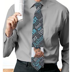 Personalized Photo Word-Art Tie