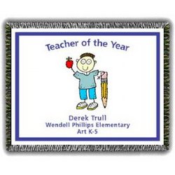 Teacher of the Year Tapestry Throw
