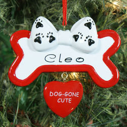 Dog Gone Cute Personalized Ornament