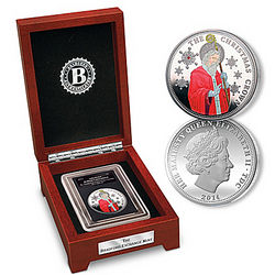 2014 Saint Nicholas Silver-Plated Christmas Crown Coin