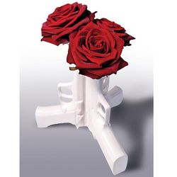 Guns and Roses Ceramic Vase