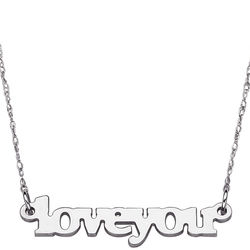 Sterling Silver "loveyou" Necklace