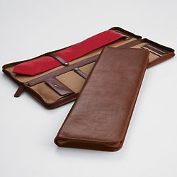 Personalized Executive Leather Tie and Accessories Case