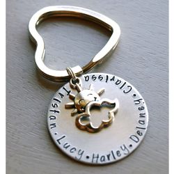 Personalized You Are My Sunshine Key Chain