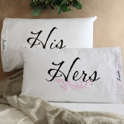 His & Hers Personalized Pillowcase Set