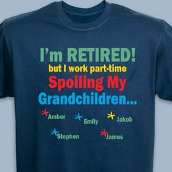 Personalized Grandpa's Retirement Spoiling Grandkids T-Shirt