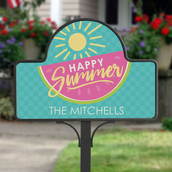 Personalized Simply Summer Garden Stake with Magnet
