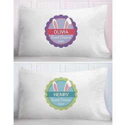 Bunny Ears Personalized Pillowcase