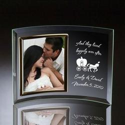 Happily Ever After Curved Glass Vertical 5x7 Photo Frame