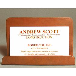 Hammered Copper Business Card Display