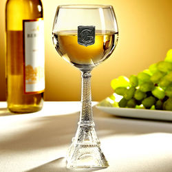 Personalized Regal Crest Eiffel Tower Wine Glass
