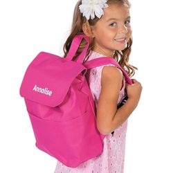 Personalized Pink Polyester Backpack