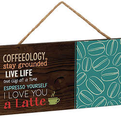 Coffeeology Hanging Sign