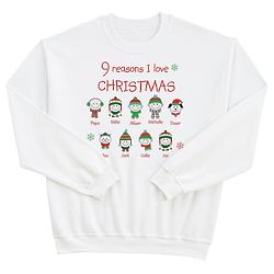 Personalized Reasons I Love Christmas Long Sleeve T-Shirt