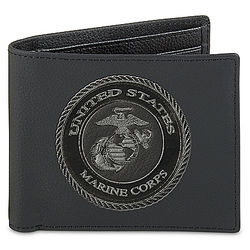 Men's USMC Leather Wallet with RFID Blocking Technology