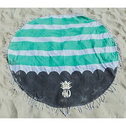 Monogrammed Round Beach Towel