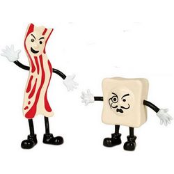 Mr. Bacon vs. Monsieur Tofu Action Figures