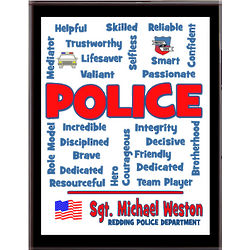 Police Expressions Personalized Plaque