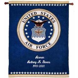 Personalized Air Force Tapestry Wall Hanging