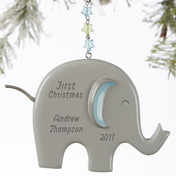 Eddie the Elephant Personalized Ornament