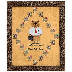 Personalized Salesman Bears on Plaque