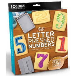 Letter Pressed Numbers Cookie Cutters