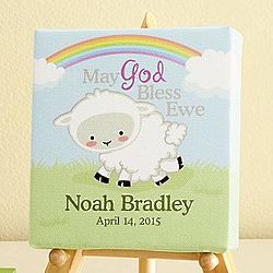 Personalized Bless Ewe Mini Canvas
