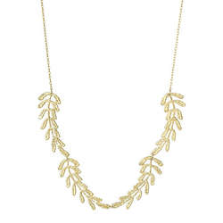 Vine Gold Dipped Lace Necklace