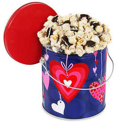 Valentine's Day White Chocolate Cookie Popcorn Gift Tin