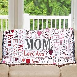 Mom's Personalized Word-Art Afghan