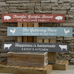 Farmhouse Kitchen Personalized Wooden Sign
