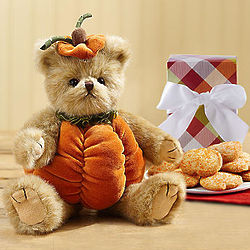 Bearington Fall Pumpkin Bear with Cookies