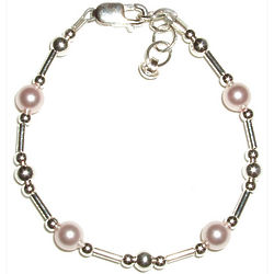 Pink Clouds and Silver Linings Baby Bracelet