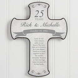 Personalized Anniversary Blessings Romantic Cross