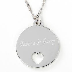 Personalized Piece of My Heart Pendant Necklace