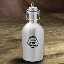 Personalized Stainless Steel Swing-Top Growler