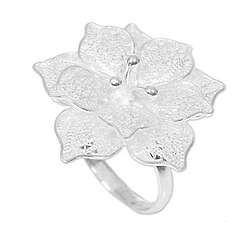 Sterling Tropics Silver Filigree Cocktail Ring