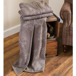 Oversized Embroidered Forest Floor Wool Throw