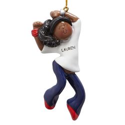 Personalized African American Female Hip-Hop Dancer Ornament