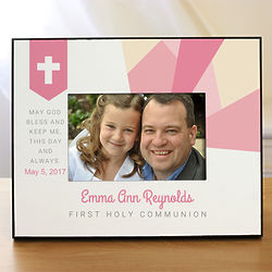 May God Bless and Keep Me Personalized First Communion Frame