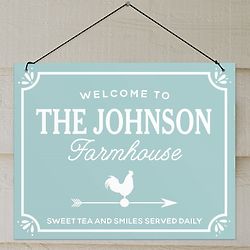 Personalized Welcome To The Farmhouse 11x14 Wall Sign