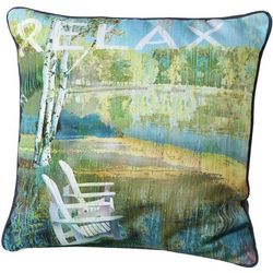 Relax by the Lake Throw Pillow