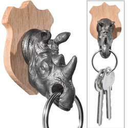 Rhino Head Key Holder