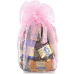 Ghirardelli Squares in a Pink Organza Gift Bag
