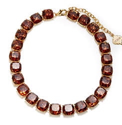 Blake Necklace with Tortoise Shell Pattern Stones